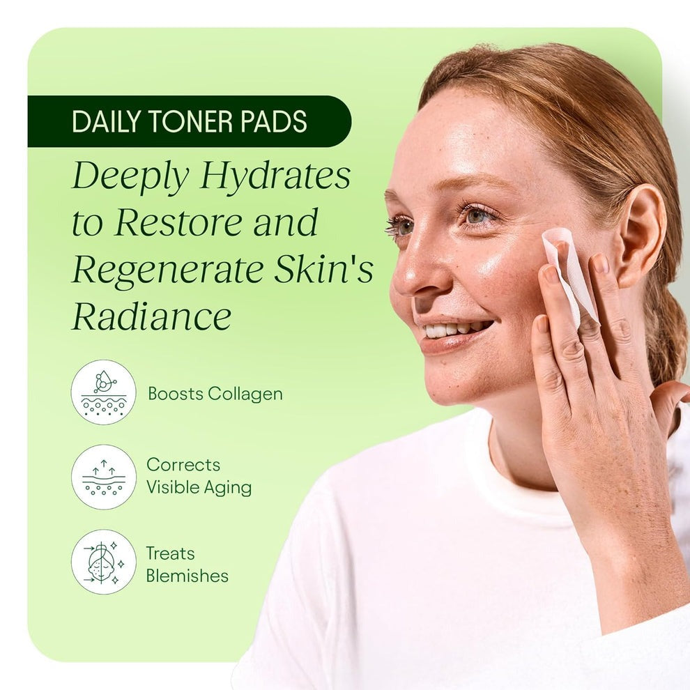 Jiyu Radiance Polish Pads – 100 Count Korean Exfoliating & Hydrating Toner Pads