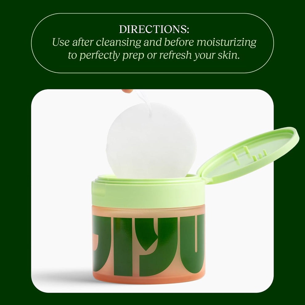 Jiyu Radiance Polish Pads – 100 Count Korean Exfoliating & Hydrating Toner Pads